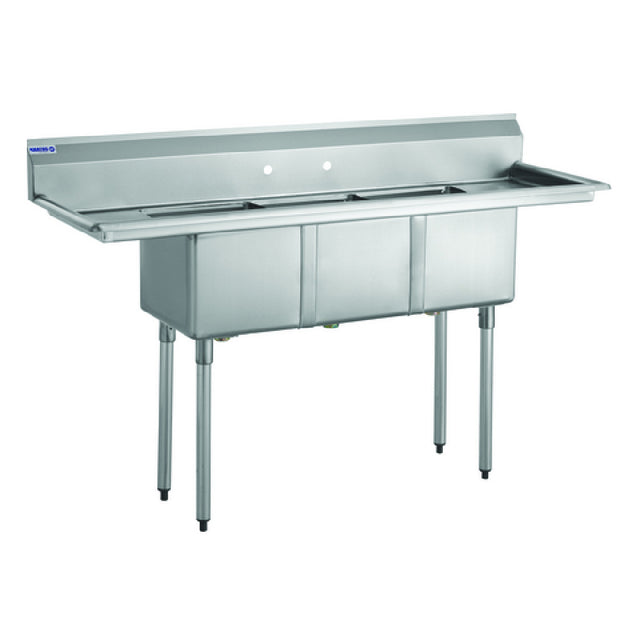 Hubert 29N-004 - Kratos® Compartment Sink, 14"W X 16"D X 12"H Bowl Size, (2) 12" Drain Boards