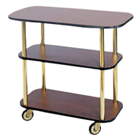 Lakeside 36100_BLACK Service Cart Rectangular 16"D X 42-1/2"W X 35-1/4"H