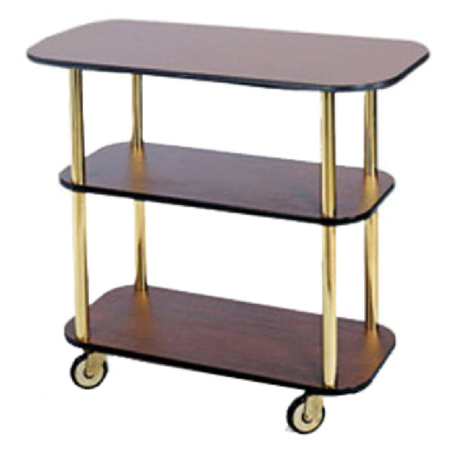 Lakeside 36100_BLACK Service Cart Rectangular 16"D X 42-1/2"W X 35-1/4"H