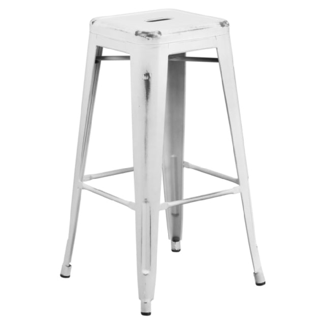 Flash Furniture ET-BT3503-30-WH-GG Bar Stool 500 Lb. Weight Capacity Backless