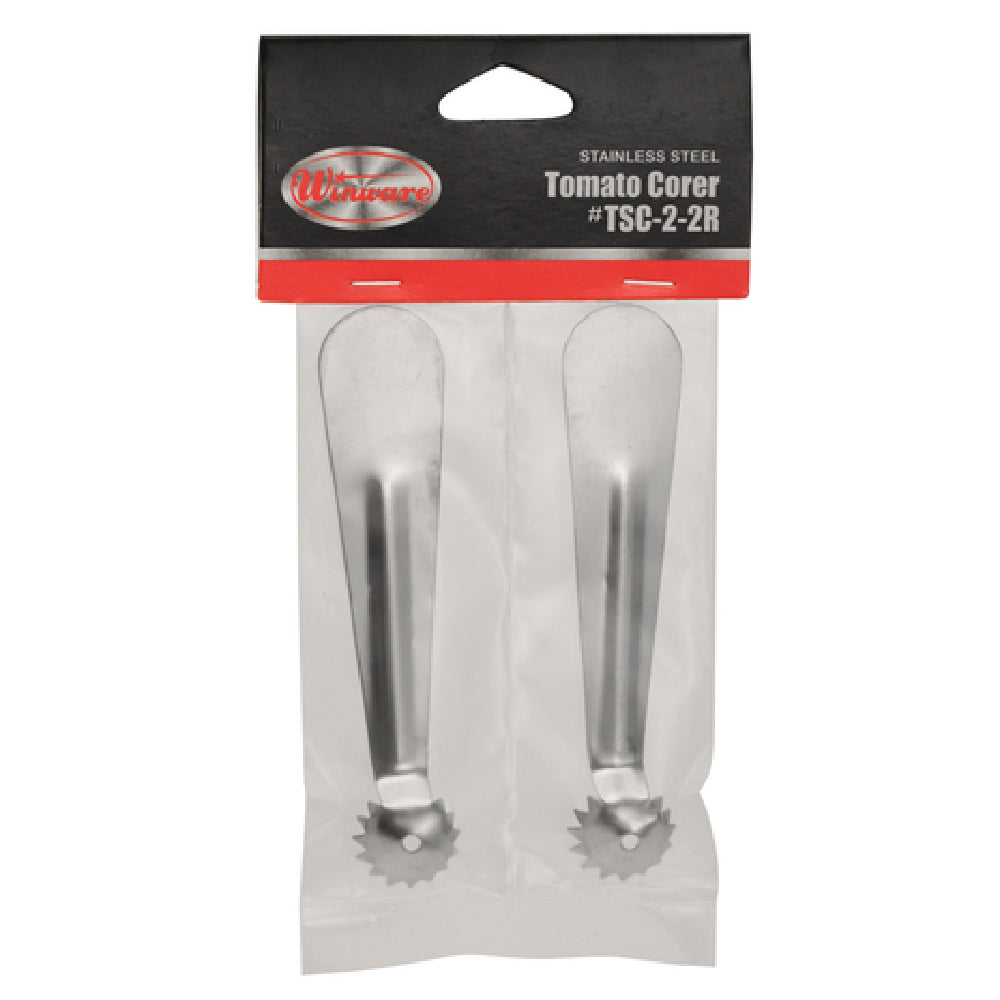 Winco TSC-2-2R Tomato Stem Corer Stainless Steel Carded (2 Per Pack) (Qty Break 72 = 144 Case Pack)