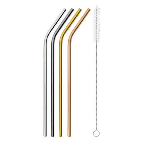 Paderno 41490-01 Straw Set 8-1/2"L Curved