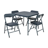 Flash Furniture JB-9-KID-NV-GG Mindy Kid's Folding Table And Chair Set Includes (1) 24"W X 24"D X 20-1/4"H Square Folding Table