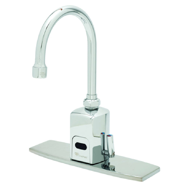 T&S Brass EC-3130-8DP ChekPoint™ Above Deck Electronic Faucet 8" Center To Center Forged Brass Deck Plate