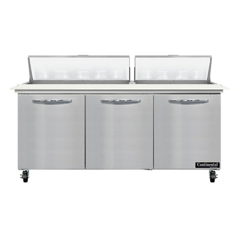 Continental Refrigerator SW72N18C Sandwich Unit 72"W 20.6 Cu Ft Capacity