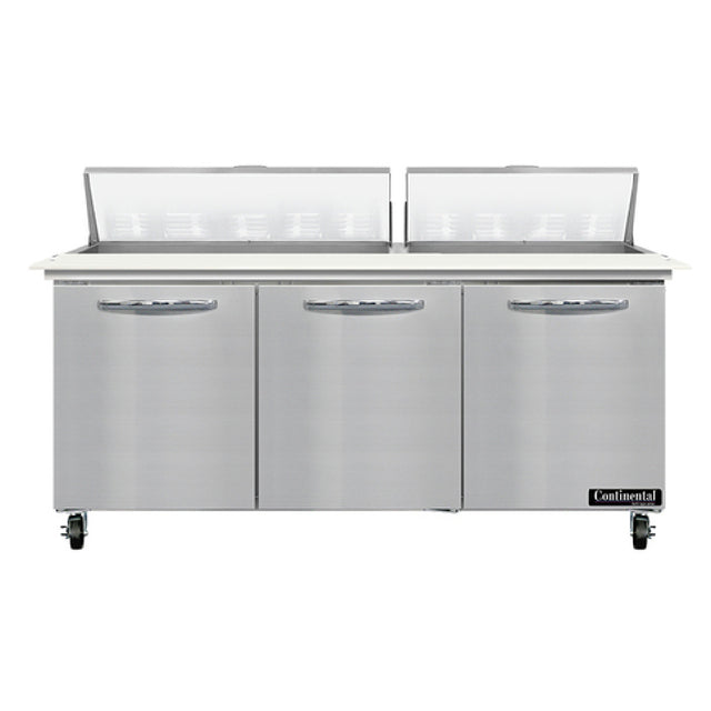 Continental Refrigerator SW72N18C Sandwich Unit 72"W 20.6 Cu Ft Capacity