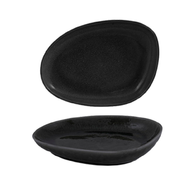 FOH DSP032BKP23 Kiln® Plate 8" X 6" X 1" Oval