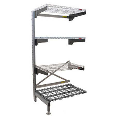 Eagle Q1842V76A-4D Q-LEVER Cantilever Add-On Shelving Unit 4-tier 43-1/2"W X 23"D X 76"H Overall Size