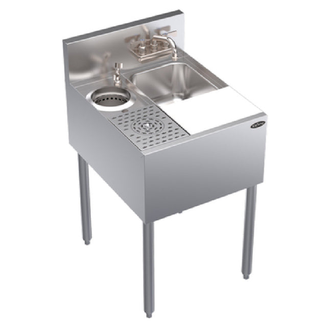 Krowne KR24-MS20 Royal Series Underbar Speed Unit 20"W X 24"D 10" X 12" X 7" Deep Sink Bowl With Cutting Board On Right