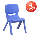 Flash Furniture 4-YU-YCX4-003-BLUE-GG Whitney Stacking Chair 154 Lb. Weight Capacity