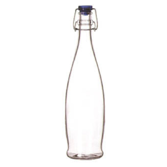 Libbey 13150020 Water Bottle 1 Liter (33-7/8 Oz.) With Blue Wire Bail Lid