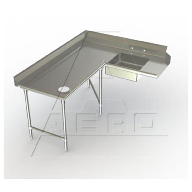 AERO Manufacturing 2SDC-L-120 Aerospec™ Soiled Dishtable Corner Design 60" Machine To Corner