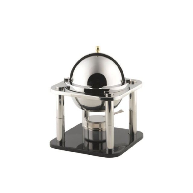 FOH BCH159MUM18 Smart Buffet Ware® Domino Sauce Chafer 1 Qt. Domino (includes One BHO151WHP18 8.25" Round X 2.5" Porcelain Food Pan 1 Qt)