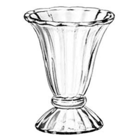 Libbey 5115 Tulip Sundae Dish 6-1/2 Oz. Glass (H 4-7/8" T 4" B 3" D 4") (36 Each Per Case)