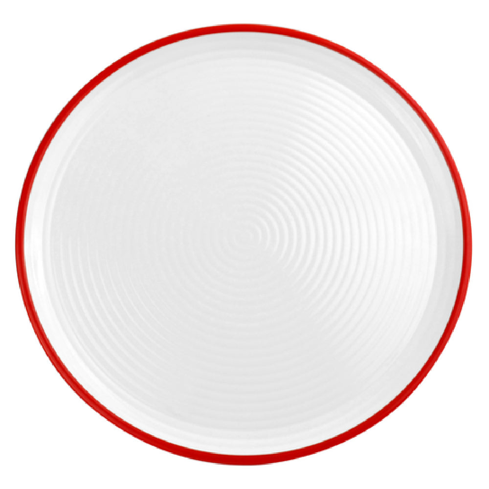 Bauscher Hepp T3225R - Ripple Pizza Plate, 12-1/4" Dia., Round With Geometric Circular Ripple Pattern
