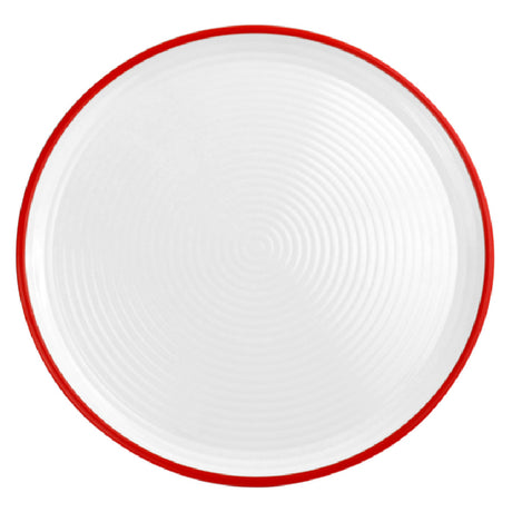 Bauscher Hepp T3225R - Ripple Pizza Plate, 12-1/4" Dia., Round With Geometric Circular Ripple Pattern