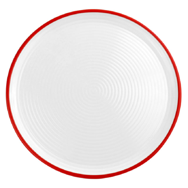 Bauscher Hepp T3225R - Ripple Pizza Plate, 12-1/4" Dia., Round With Geometric Circular Ripple Pattern