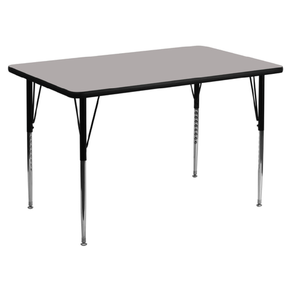 Flash Furniture XU-A3672-REC-GY-H-A-GG Activity Table 72"W X 36"D X 21-1/4" To 30-1/4" Adjustable Height