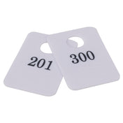 Stanton Trading 5PCR-201-300 - Coat Room Checks, Plastic, With Hanger Hold And "Not Responsible" Disclaimer (set Is Numbered 201-300 & Includes 1 Of Each Number)