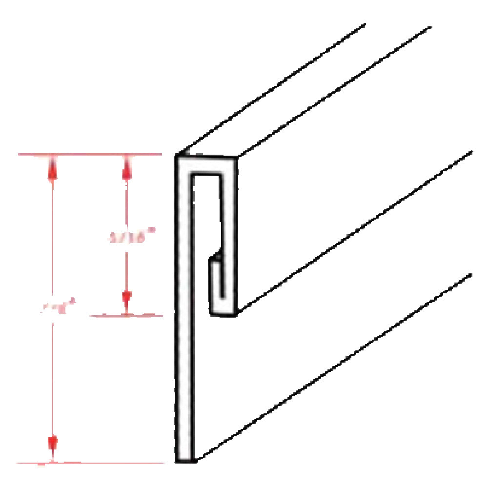 Franklin Machine Products 135-1258 Finishing Strip 7' L Cap
