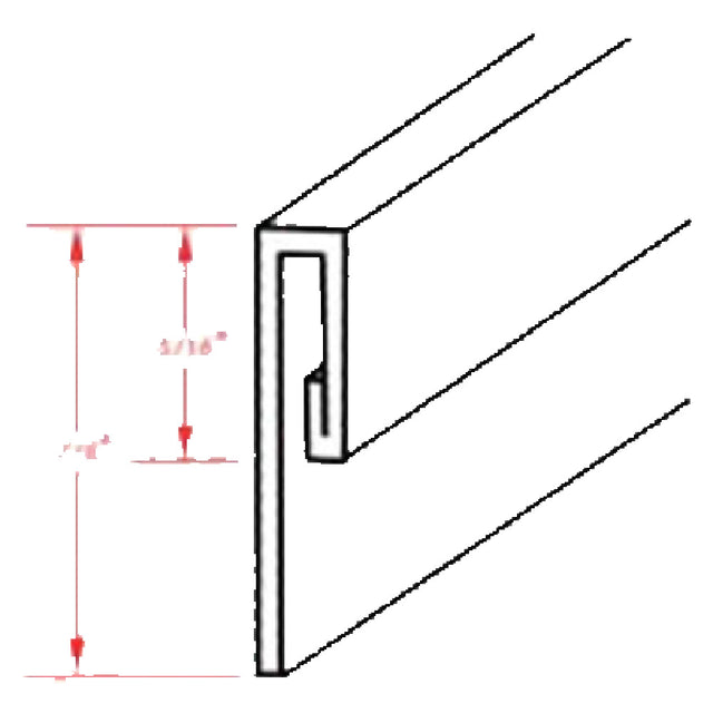 Franklin Machine Products 135-1258 Finishing Strip 7' L Cap