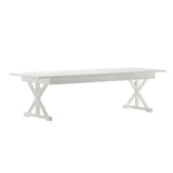 Flash Furniture XA-F-108X40-XLEGS-WH-GG Hercules Folding Farm Table 9' X 40" Rectangular