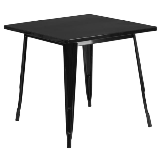 Flash Furniture ET-CT002-1-BK-GG Table 31-1/2"W X 31-1/2"D X 29-1/2"H Dining Height