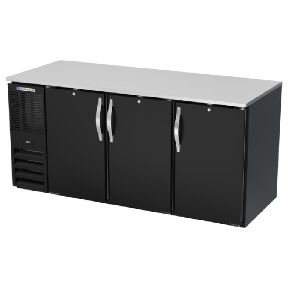 Beverage Air BB72HC-1-B - Refrigerated Back Bar Storage Cabinet, Three-section, 72"W