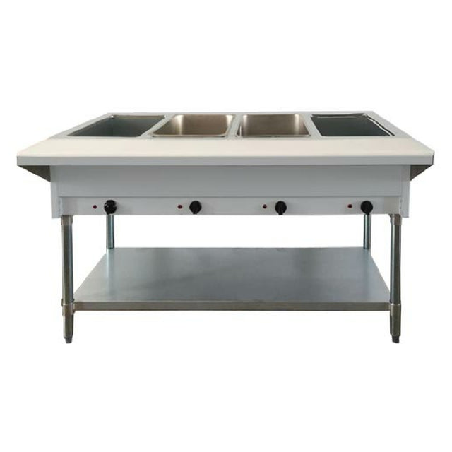 Omcan 47364 (47364) Steam Table With Cutting Board And Undershelf Propane