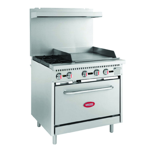 Hubert 29Y-047-LP - Kratos® Gas Range, 36"W X 32-3/5"D X 60-2/5"H, Liquid Propane