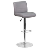 Flash Furniture DS-8101B-GY-GG Swivel Bar Stool Adjustable Height Contemporary Style