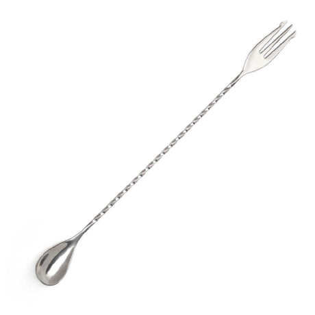 Spill-Stop 830-21 Trident Mixing Bar Spoon 11-4/5" (30cm) Fork-end