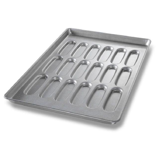 Chicago Metallic 42435 EPAN® Hot Dog Bun Pan 17-11/16" X 25-11/16" X 1-5/8" (18) 6" X 2-1/16" Compartments