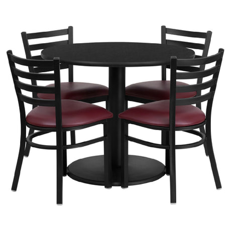 Flash Furniture RSRB1005-GG Table And Chair Set Includes (1) 36" Dia. X 30"H Table