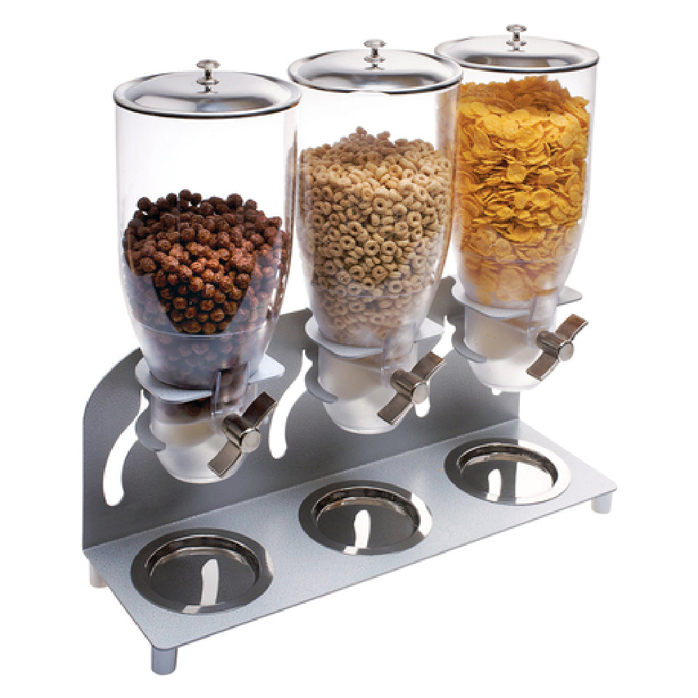 Cal Mil 3510-3-39 Cereal Dispenser (3) 3.5L Capacity Plastic Cylinders 18-1/2"W X 6"D X 17-3/4"H