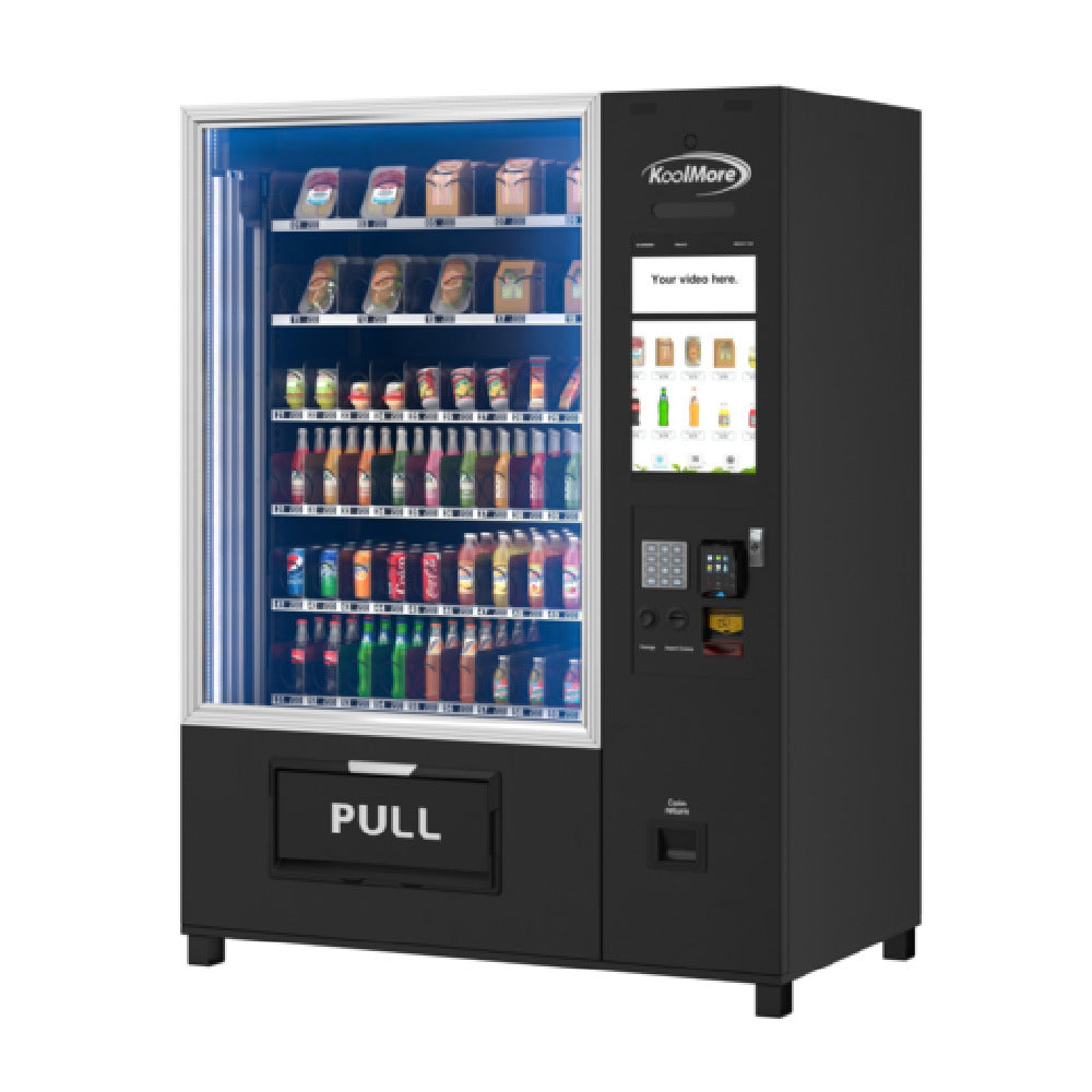 Koolmore KM-VMRWT-66EBR Refrigerated Snack Vending Machine 57.2"W X 33.46"D X 76.38"H