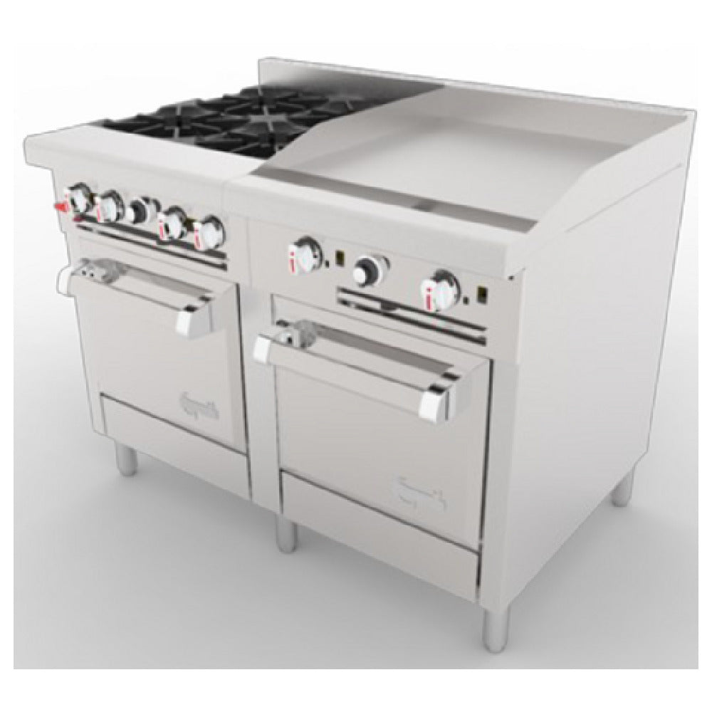 Venancio G482ST-24B24G_LP Genesis Series Restaurant Range Gas 48"W