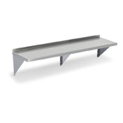 Steel Works Stainless SWWS-1272 Wall Mount Shelf 12" X 72" X 10"H 18ga/430 Stainless Steel