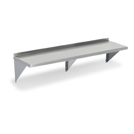 Steel Works Stainless SWWS-1672 Wall Mount Shelf 16" X 72" X 13"H 18ga/430 Stainless Steel