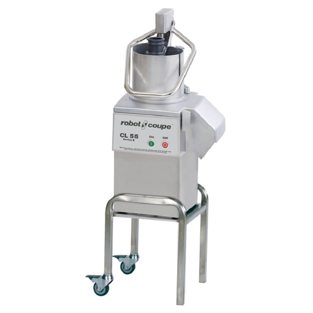 Robot Coupe CL55E Commercial Food Processor Includes: Vegetable Prep Attachment With Pusher Feedhead & Auto Restart