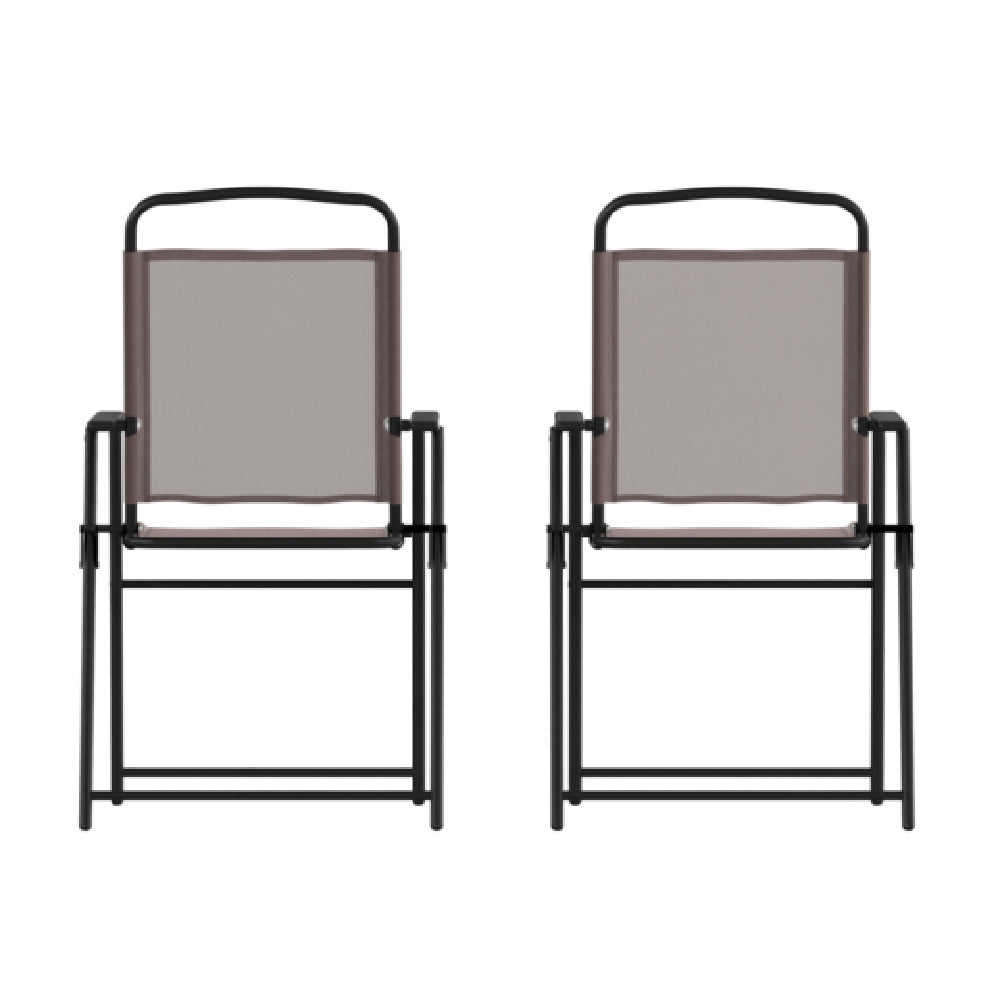 Flash Furniture 2-GM-SC098-BR-GG Folding Patio Chair 350 Lbs. Weight Capacity