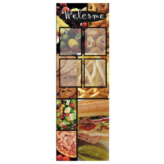 Hubert 56521 - Menu Board, 4-pocket, Floor Stand
