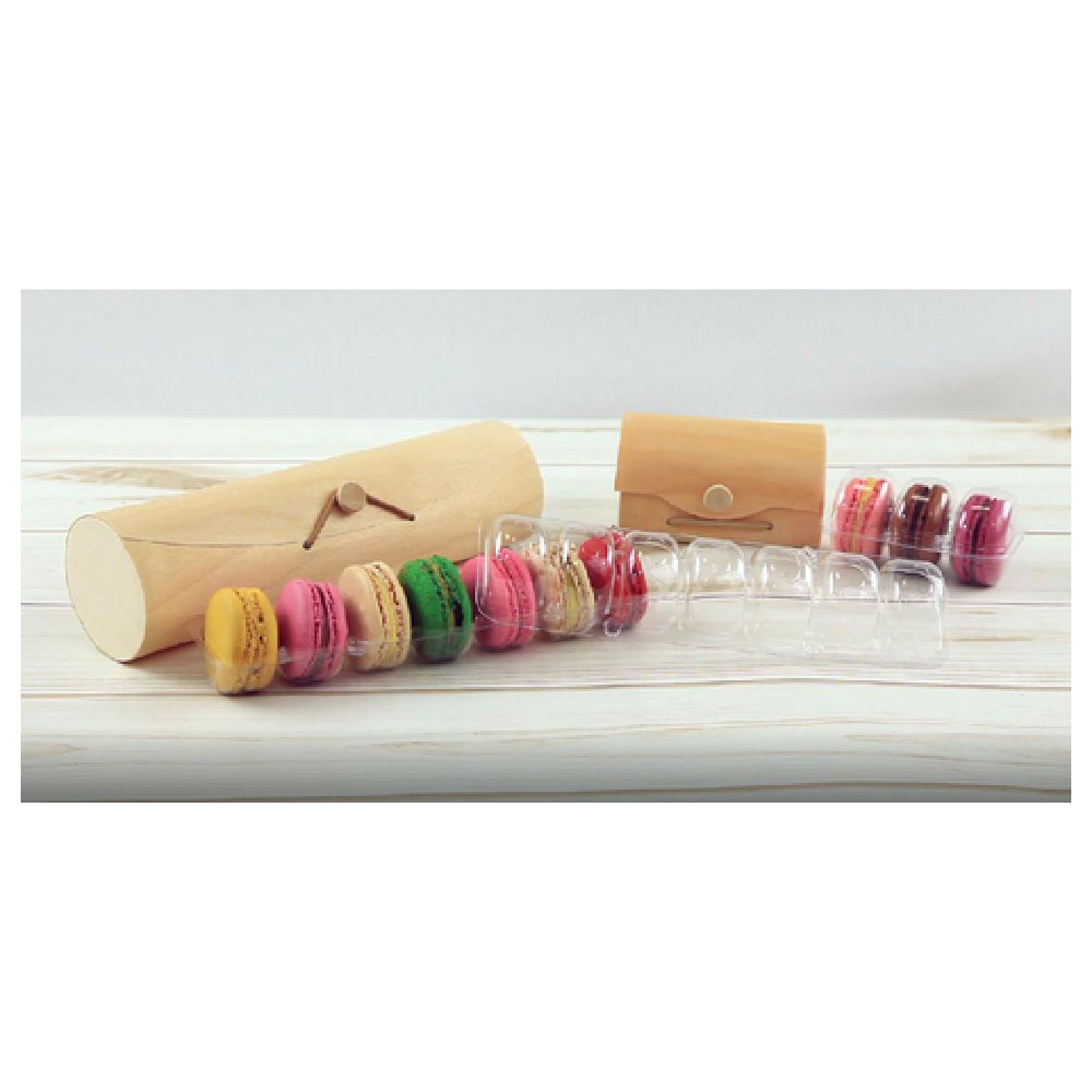 PacknWood 210MAC3CYB - Macaron Solutions Box, 4.2" X 3" X 2.25", Rectangular