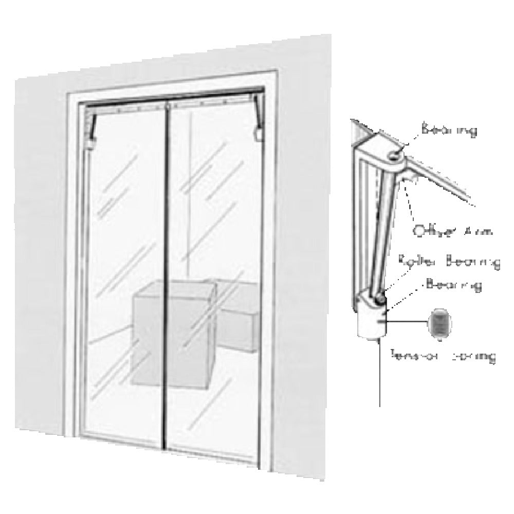 Franklin Machine Products 124-1280 Clear Vu™ Swinging Door 78" X 36" 2 Flexible Thermal Plastic Panels