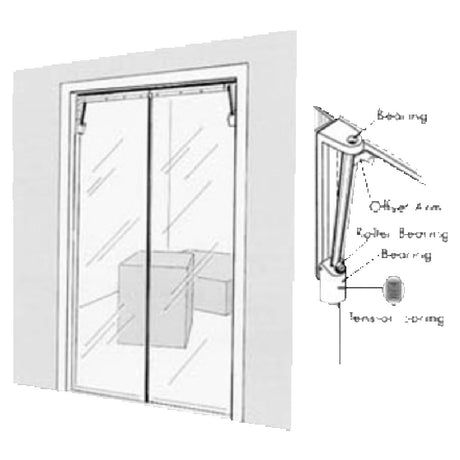 Franklin Machine Products 124-1280 Clear Vu™ Swinging Door 78" X 36" 2 Flexible Thermal Plastic Panels