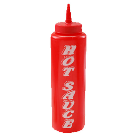 Franklin Machine Products 280-1566 Squeeze Bottle 12 Oz. Labeled " Hot Sauce"