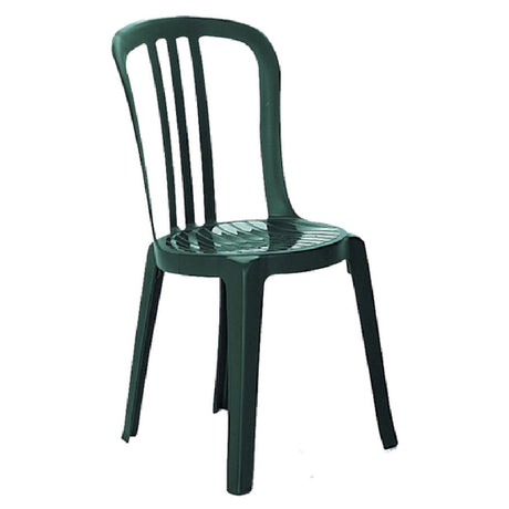 Grosfillex US495578 Miami Bistro Stacking Side Chair Slat Back Designed For Outdoor Use