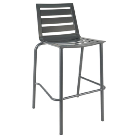 JMC Furniture ZARCO BARSTOOL CHARCOAL Zarco Barstool Outdoor Use Metal Seat & Back