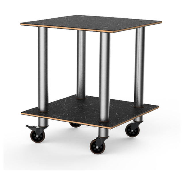 Steelite MGCMDX03MSXW Mogogo Buffet Solutions Modular Serving Table 2-tier 29-1/2" X 29-1/2" X 35"H