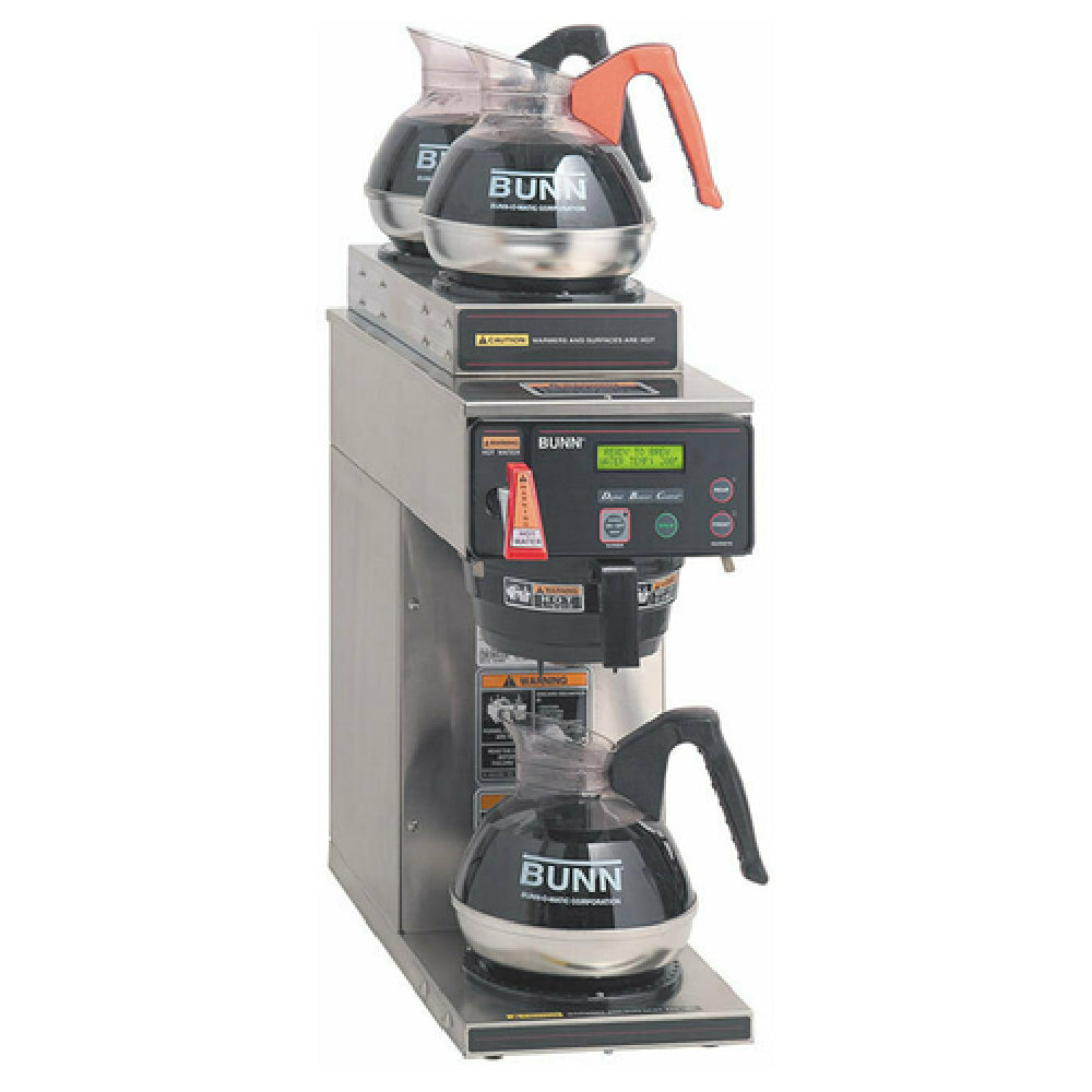 Bunn 38700.0000 AXIOM®-15-3 Coffee Brewer 200 Oz. Capacity Tank With 1 Lower Brewer And 2 Upper Warmers